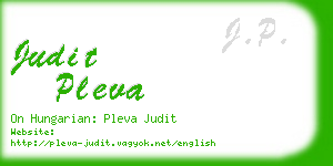 judit pleva business card